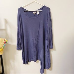 LOGO BY Lori Goldstein Purple Asymmetrical Tunic